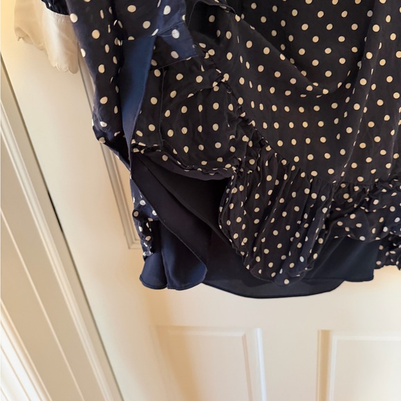 Tory Burch Silk Navy Polka Dot Dress - Picture 4 of 7